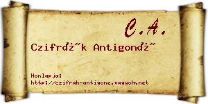 Czifrák Antigoné névjegykártya